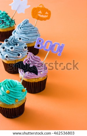 Similar – Image, Stock Photo Halloween cupcakes Food