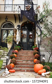 Halloween Decoration In Front Of The House