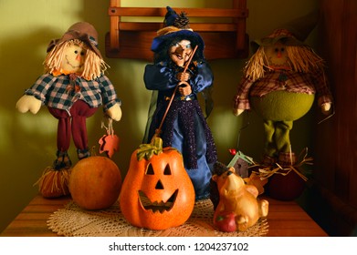 Halloween decoration at the table - Shutterstock ID 1204237102