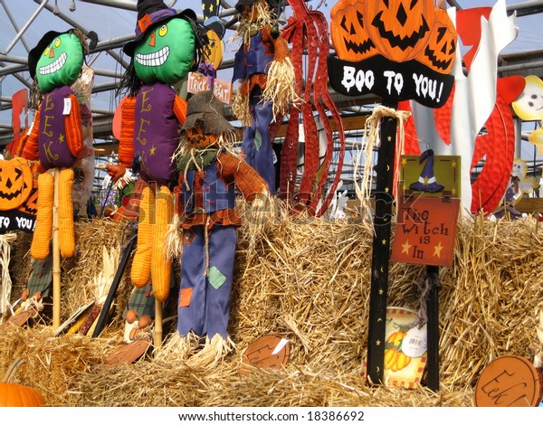 Halloween Decorations Sale Holiday Decorative Stock Photo Edit