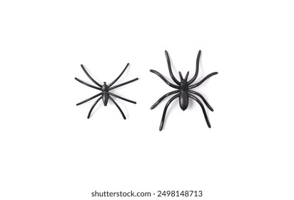 Halloween decorations. Spiders on a white background. Flat lay, top view. - Powered by Shutterstock