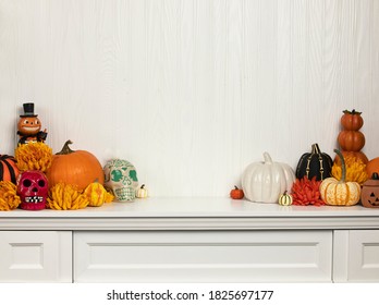 Halloween Fireplace Mantle Decoration Decoration With Space For Cop