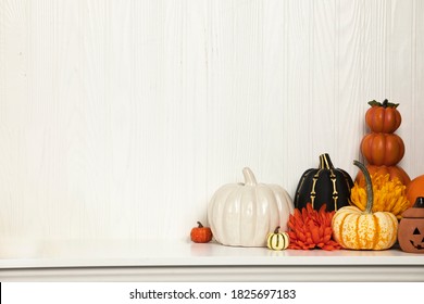 Halloween Fireplace Mantle Decoration Decoration With Space For Copy