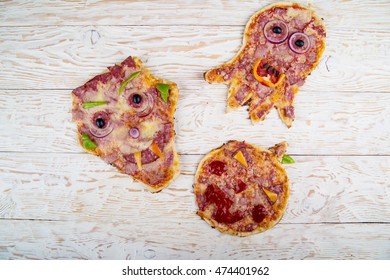 Halloween Food,pizza,Dracula,scary Jellyfish,pumpkins