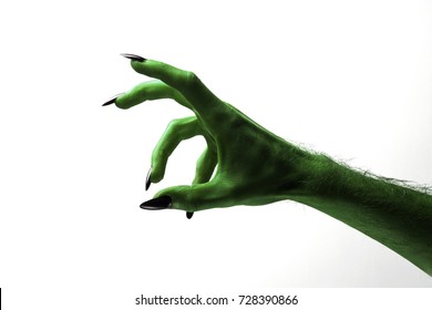 Halloween Green Witches Or Zombie Monster Hand