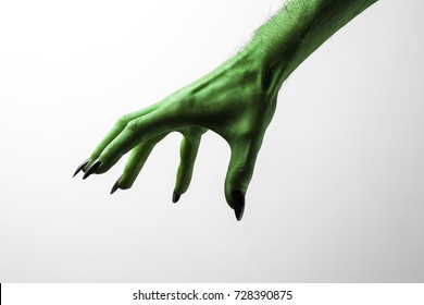 Halloween Green Witches Or Zombie Monster Hand