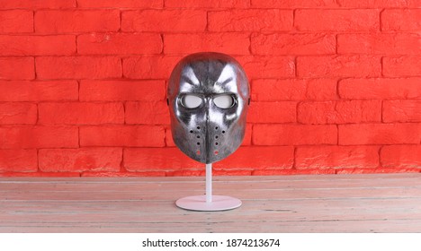 Halloween Hockey Mask Isolated On White Background