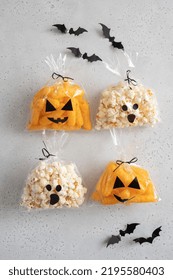 Halloween Holiday Concept With Party Gift Bag Decor