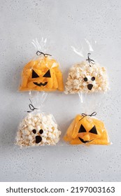 Halloween Holiday Concept With Party Gift Bag Decor