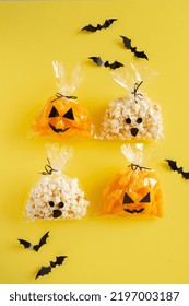 Halloween Holiday Concept With Party Gift Bag Decor