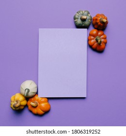 Halloween Invitation Mockup For A Party With Pumpkins