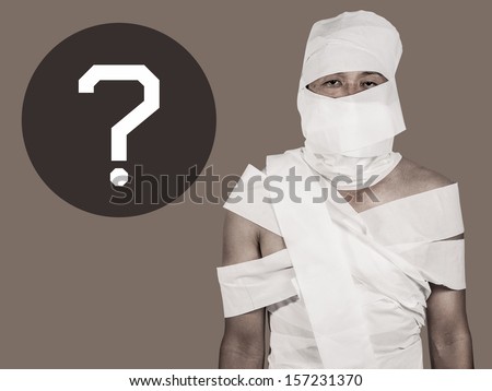 Halloween mummy Toilet paper man