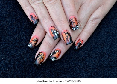 Halloween Nail Art Design