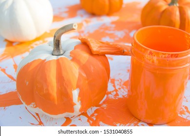 Halloween Orange Pumpkin Painting Workshop