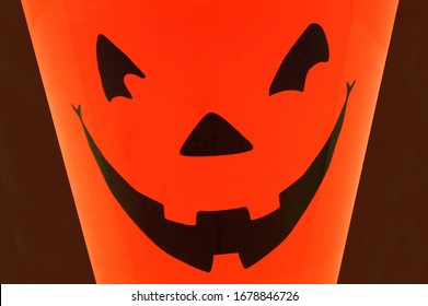 A Halloween Pumpkin Face Closeup For The Seasonal Scare Tactics.