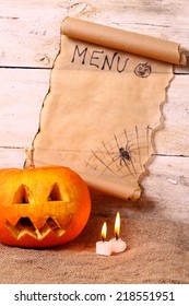 Halloween Pumpkin Menu 