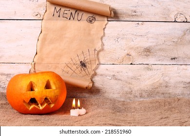 Halloween Pumpkin Menu 