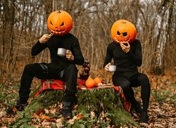 Halloween Pumpkin Tea Party In The Forest