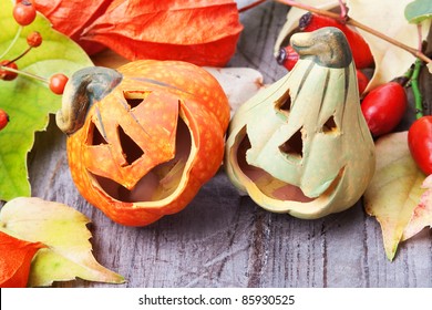 Halloween pumpkins, still life.