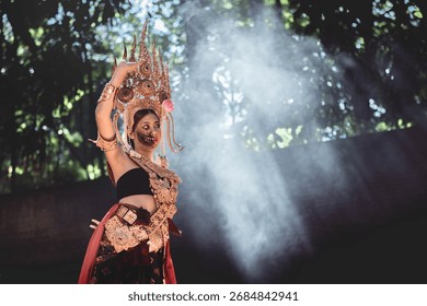 Halloween spectacle devilish dance of ghosts and zombies enchanted forest performance art nighttime chilling horror vibes