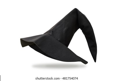 Halloween Witch wizard's hat isolated on white background with clipping path