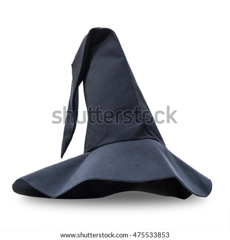 Halloween Witch wizard's hat isolated on white background with clipping path


