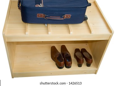 Hallstand: Shoes And Suitcase.