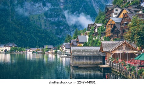 Hallstatt, Austria voted the number one most beautiful lakeside village in the world - Powered by Shutterstock