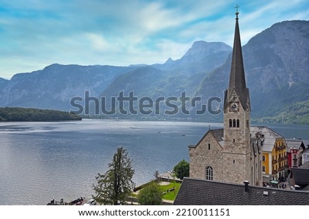 Hallstatt village in the Austrian Alps Salzburgland Austria
