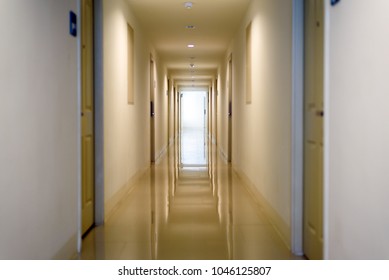 Hallway In Apartment , Door Rooms In Dorm 