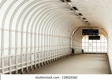 Hallway with bright light angle shot