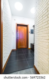 Hallway In Modern Style And The Main Door