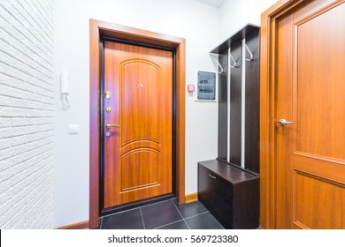 Hallway In Modern Style And The Main Door