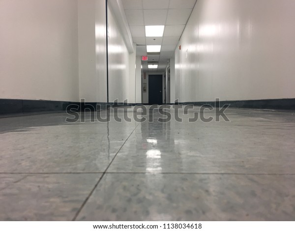 Hallway Office Building White Walls Vinyl Stock Photo Edit Now