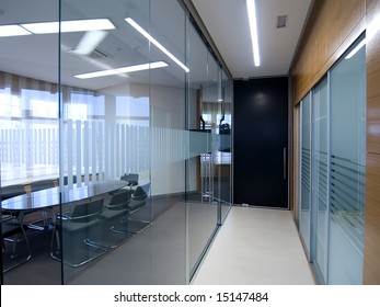 Hallway With A View To A Meeting Room