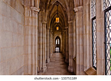 Hallway In The Washington National Cathedral, Washington, DC.