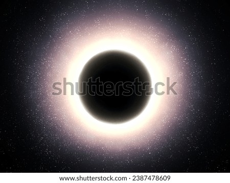 A halo of light around the singularity. A black hole in the cosmos distorts space. A neutron star with powerful gravity.
