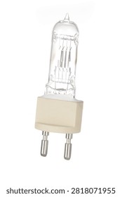 Halogen light bulb isolated on white background.