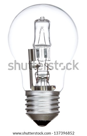 Halogen light bulb isolated on a white background