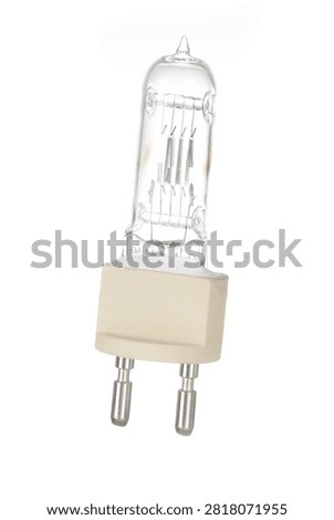 Halogen light bulb isolated on white background.