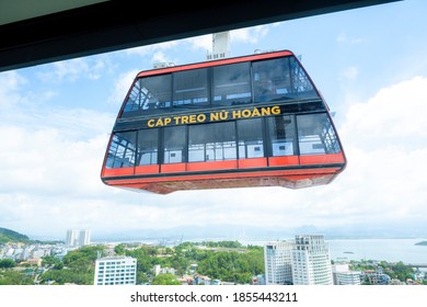 Halong Bay, Vietnam - July 17, 2020: View Of The Sun World Cable Car ( Queen Cable)