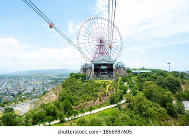 Halong Bay, Vietnam - July 17, 2020: View Of The Sun World Cable Car ( Queen Cable)