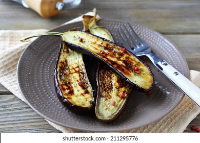 Halves Roasted Eggplant, Food Closeup