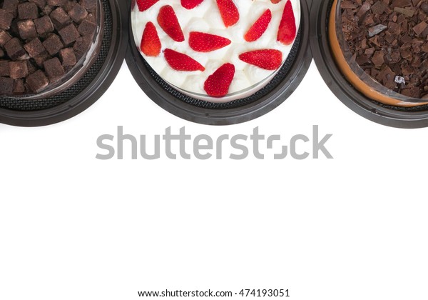 Halves Various Yummy Pound Cakes Strawberry Food And Drink