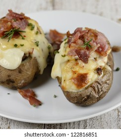 Ham And Cheddar Cheese Stuffed Potato Skins