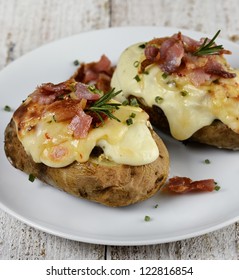 Ham And Cheddar Cheese Stuffed Potato Skins