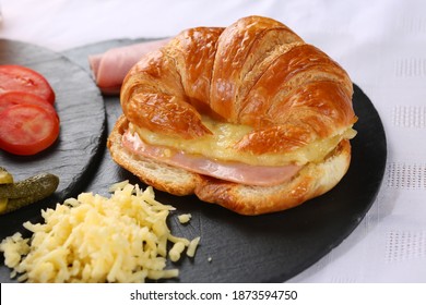 Ham and Cheese croissant sandwich - Powered by Shutterstock