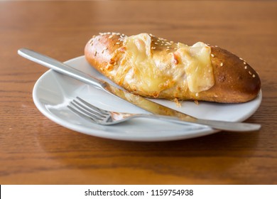 Ham And Cheese Pretzel Stick : Soft And Spongy Inside, With A Thin Brown Crust Fill With Ham And Gouda Cheese.