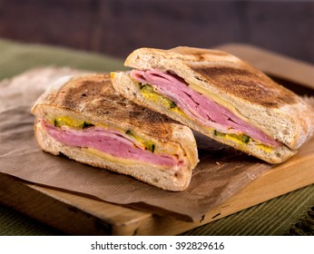 Ham And Cheese Toasted Panini Sandwich