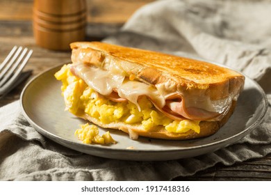 Ham Egg and Cheese Sandwich for Breakfast